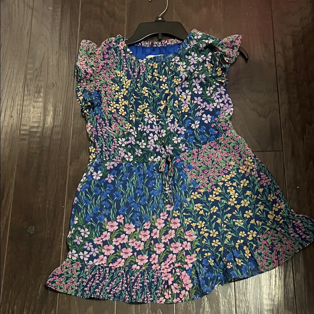 Rachel Parcell Floral Blue and Pink Kids Dress